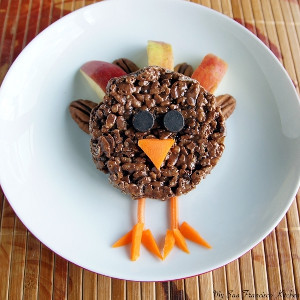 Cute Chocolate Rice Cereal Turkeys