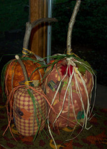 Fabric Country Pumpkins
