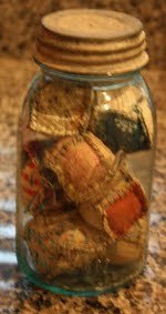 Vintage Quilt Block Mason Jar Craft