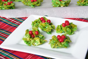 Holiday Holly Cookies
