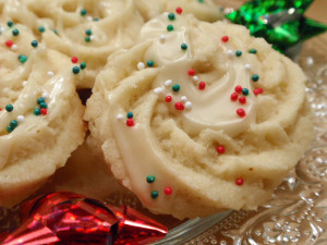 Eggnog Spritz Cookies