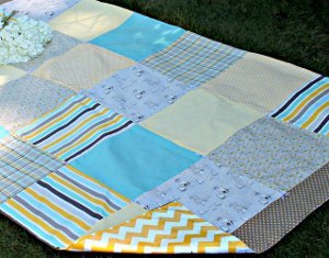 Seaside Chevron Picnic Quilt