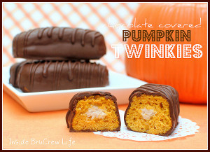 Chocolate-Covered Pumpkin Twinkies