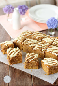 Layered Pumpkin Streusel Sheet Cake