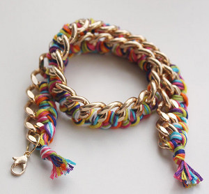 Rainbow Chains Wrapped Bracelet