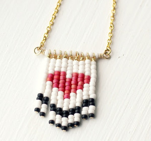 Fringed Heart Necklace