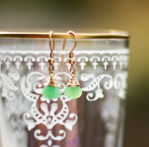 Sea-Green Briolette Earrings