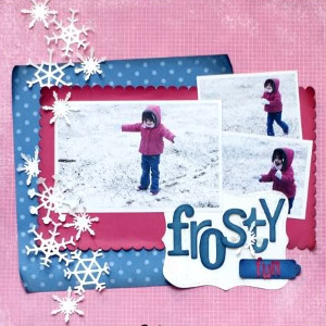 Frosty Fun Scrapbook Layout