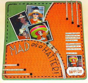 Mad as a Hatter Scrapbook Layout