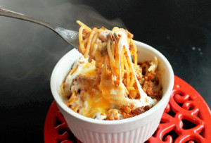 Baked Spaghetti Casserole with Andouille Sausage