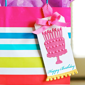 Easy Embossed Birthday Gift Tag