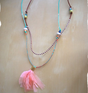 Two-Strand Chiffon Tassel Necklace