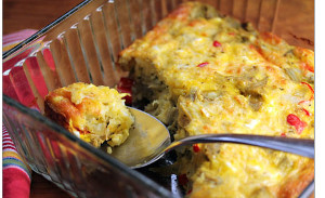 Egg and Cheese Casserole with Artichoke Hearts and Feta