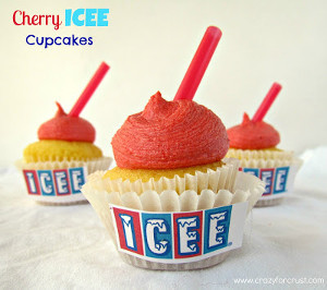 Icee Inspired Cherry Cupcakes
