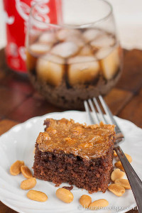 Cola Cake with Peanut Butter Frosting
