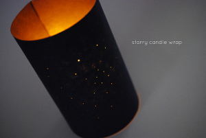Starry Paper Candle Wrap