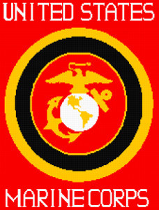 Marine Corps Crochet Afghan