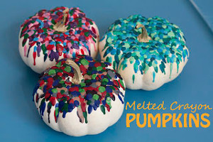 Marvelous Melted Crayon Pumpkins