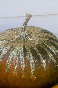 Glitzy Glitter Painted Pumpkins