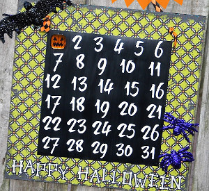 Happy Halloween Countdown Board