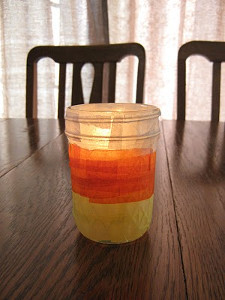 Candy Corn Votives