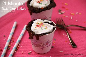 1 Minute Dixie Cup Cakes