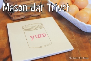 Stamped Mason Jar Trivet