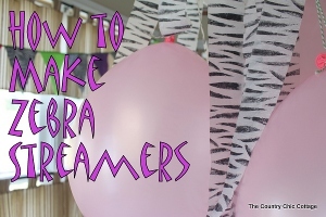 Zebra Stamped Streamers