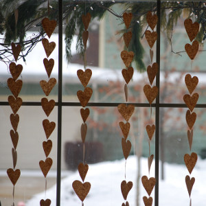 Hand-Sewn Heart Garland