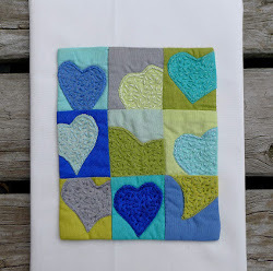 A Heart of Sea Glass Mini Quilt