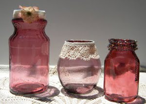 Dyed Glass Mason Jars