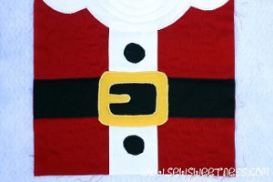 Quilt As You Go Santa's Belly Block