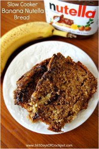 Slow Cooker Banana Nutella Bread