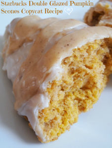 Starbucks Copycat Double Glazed Pumpkin Scones