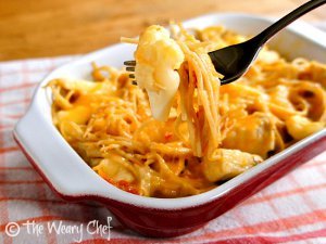 World's Easiest Chicken Spaghetti Bake