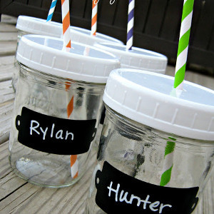 Personalized Mason Jar Drink Cups