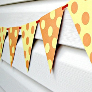 Polka Dot Pennant Banner