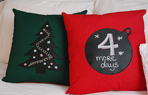 Holiday Chalkboard Pillows
