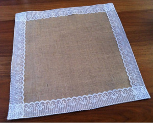 Burlap and Lace Table Mats