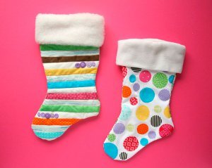 Rainbow Quilted Christmas Stocking Pattern