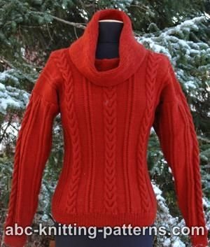 Mistletoe Cable Cowl Sweater