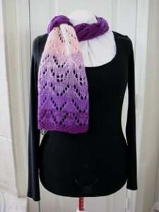 Purple Waterfall Scarf