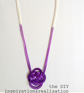 Dip Dyed Knot Necklace
