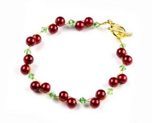 Christmas Cranberry Bracelet