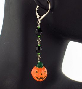 Grinning Jack O' Lantern Earrings