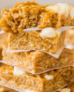 No-Bake Peanut Butter Marshmallow Cereal Bars