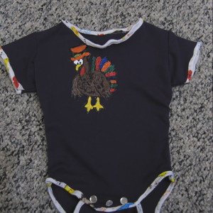 6 Step Turkey Onesie