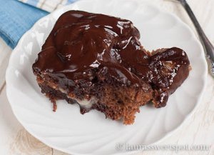 Gooey Chocolate Crater Cake