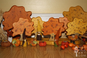 Wooden Autumn Trees