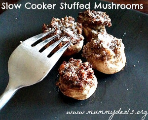 Slow Cooker Stuffed Mushrooms